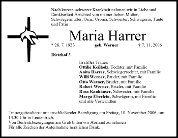 Anzeige von Maria Harrer von MGO