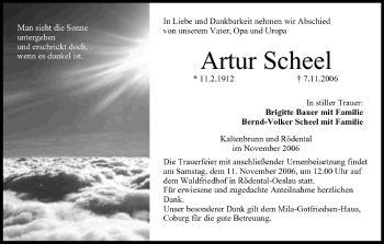 Anzeige von Artur Scheel von MGO