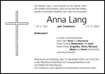 Anzeige von Anna Lang von MGO