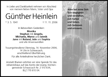 Anzeige von Günther Heinlein von MGO