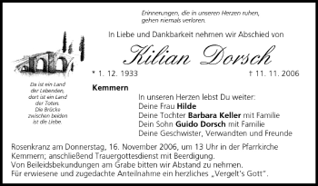 Anzeige von Kilian Dorsch von MGO