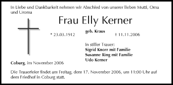 Anzeige von Elly Kerner von MGO