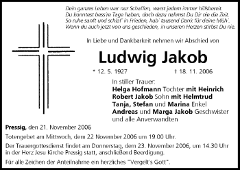 Anzeige von Ludwig Jakob von MGO