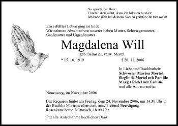 Anzeige von Magdalena Will von MGO