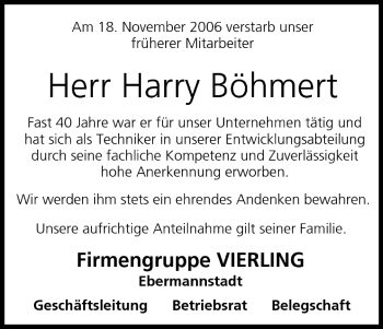 Anzeige von Harry Böhmert von MGO