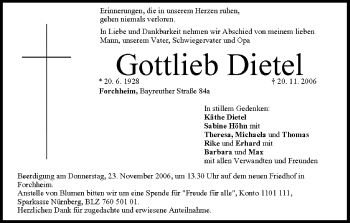 Anzeige von Gottlieb Dietel von MGO