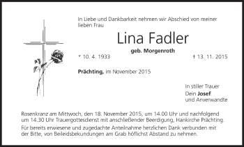 Anzeige von Lina Fadler von MGO