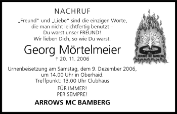 Anzeige von Georg Mörtelmeier von MGO