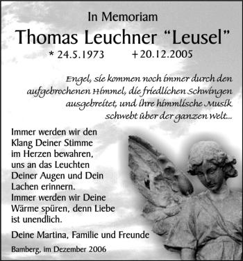 Anzeige von Thomas Leuchner von MGO