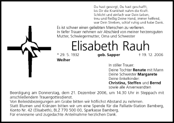 Anzeige von Elisabeth Rauh von MGO