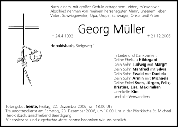 Anzeige von Georg Müller von MGO