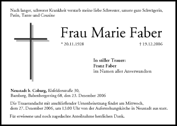 Anzeige von Marie Faber von MGO