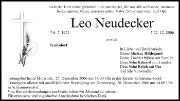 Anzeige von Leo Neudecker von MGO