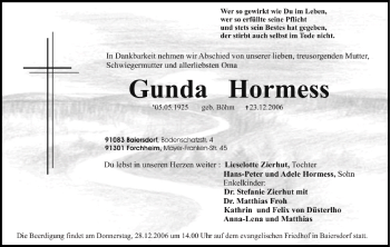 Anzeige von Gunda Hormess von MGO