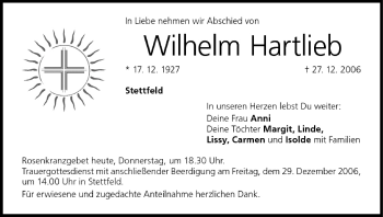 Anzeige von Wilhelm Hartlieb von MGO