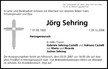 Anzeige von Jörg Sehring von MGO