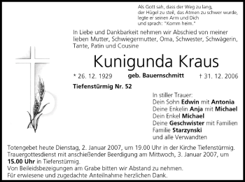 Anzeige von Kulmgunda Kraus von MGO