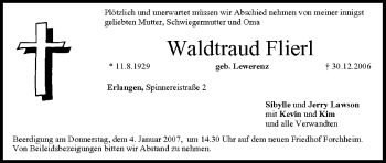 Anzeige von Waldtraud Flierl von MGO