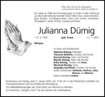 Anzeige von Juliana Dümig von MGO