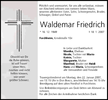 Anzeige von Waldemar Friedrich von MGO