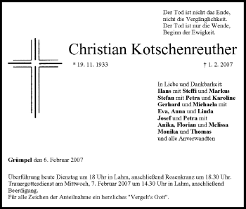 Anzeige von Christian Kotschenreuther von MGO