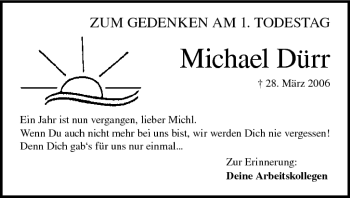 Anzeige von Michael Dürr von MGO