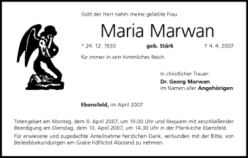 Anzeige von Maria Marwan von MGO