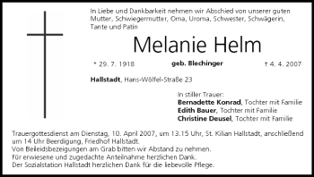 Anzeige von Melanie Helm von MGO