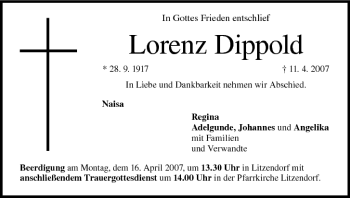 Anzeige von Lorenz Dippold von MGO