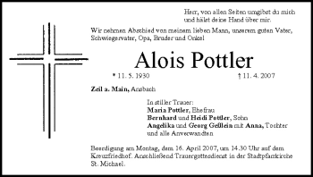 Anzeige von Alois Pottler von MGO