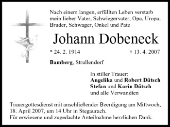 Anzeige von Johann Dobeneck von MGO