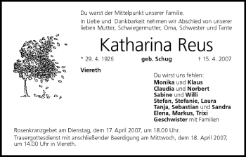 Anzeige von Katharina Reus von MGO