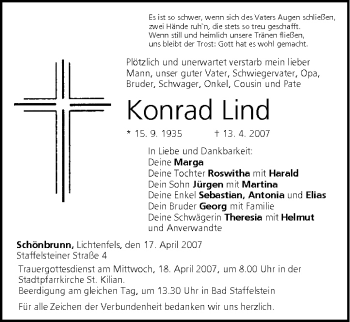 Anzeige von Konrad Lind von MGO