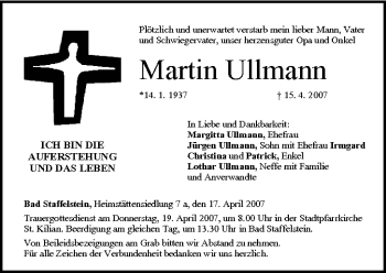 Anzeige von Martin Ullmann von MGO