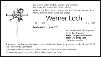 Anzeige von Werner Loch von MGO