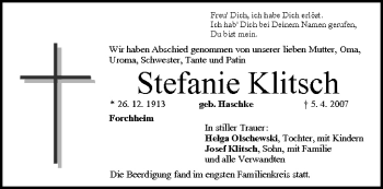 Anzeige von Stefanie Klitsch von MGO