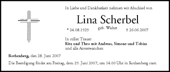 Anzeige von Lina Scherbel von MGO