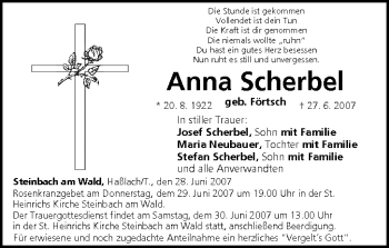 Anzeige von Anna Scherbel von MGO