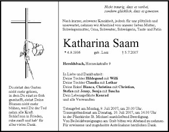 Anzeige von Katharina Saam von MGO