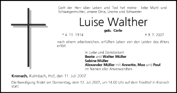 Anzeige von Luise Walther von MGO