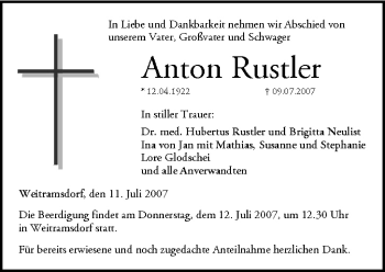 Anzeige von Anton Rustler von MGO