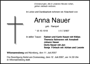 Anzeige von Anna Nauer von MGO