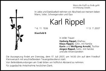 Anzeige von Karl Rippel von MGO