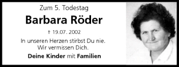 Anzeige von Barbara Röder von MGO