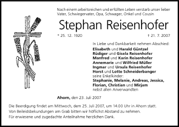 Anzeige von Stephan Reisenhofer von MGO