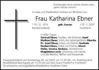 Anzeige von Katharina Ebner von MGO
