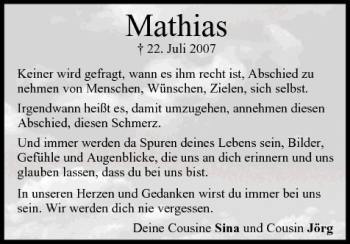 Anzeige von Mathias Holzschuh von MGO