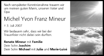 Anzeige von Michel Yvon Franz Mineur von MGO