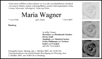 Anzeige von Maria Wagner von MGO