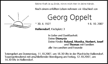 Anzeige von Georg Oppelt von MGO